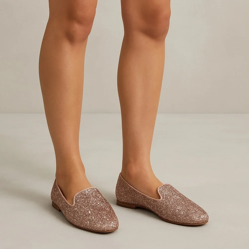 Birdies Silver Sparkle Flats 💞